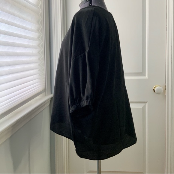 Spin Plus Size Black Short Sleeve Tunic Top NWT - Picture 6 of 8